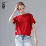 Toyouth harajuku Funny Embroidery Female T Shirt