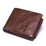 CONTACT'S Genuine Crazy Horse Leather Men Wallets